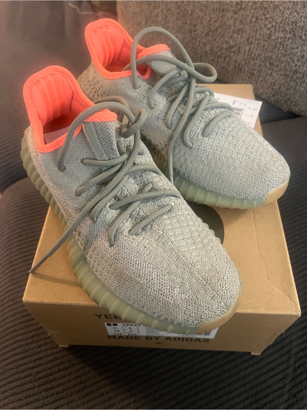 adidas  Sneakers Gray with Coral Accent